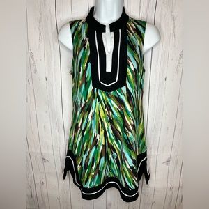 NY Collection Shift Dress Women’s Small Green Sleeveless Mini Party Cocktail